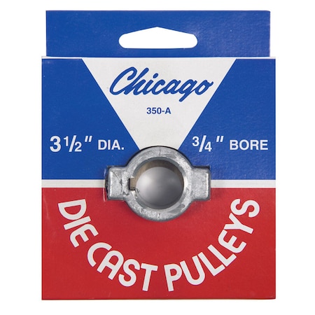 Chicago Die Casting Chicago Die Cast 3-1/2 in. D X 3/4 in. D Zinc Single V-Grooved Pulley 350A7